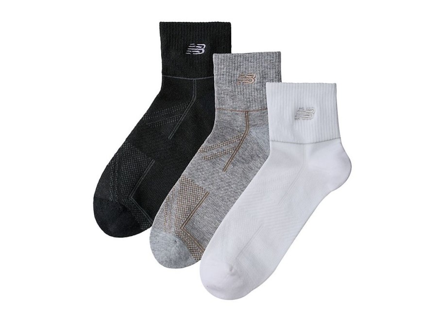 Men New Balance Socks | Running Repreve Ankle Socks 3 Pack Assorted 1 Colors