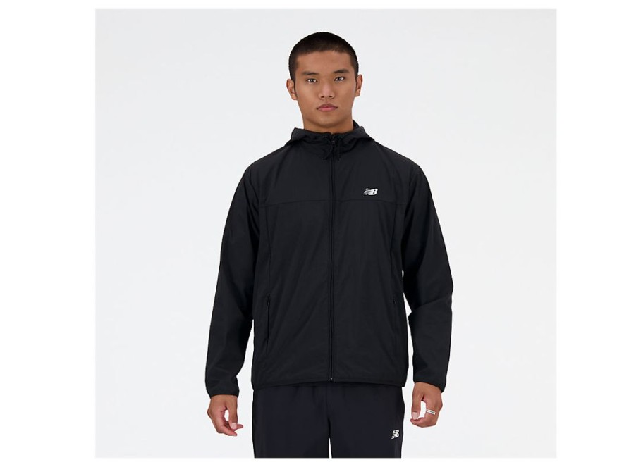 Men New Balance Jackets & Vests | Athletics Woven Jacket Black