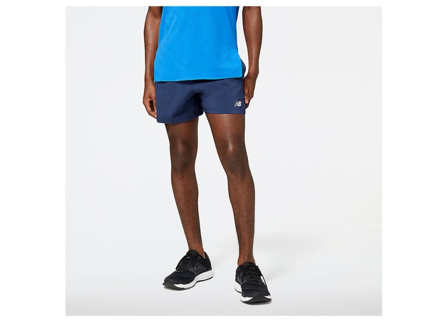 Men New Balance Shorts | Accelerate 5 Inch Short Natural Indigo