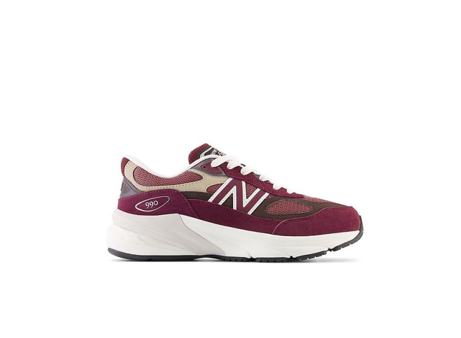 Kid New Balance Little Kids | Fuelcell 990V6 Nb Burgundy With Black Coffee