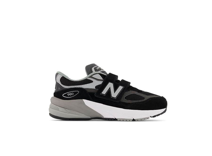 Kid New Balance Little Kids | Fuelcell 990V6 Hook And Loop Black With Silver