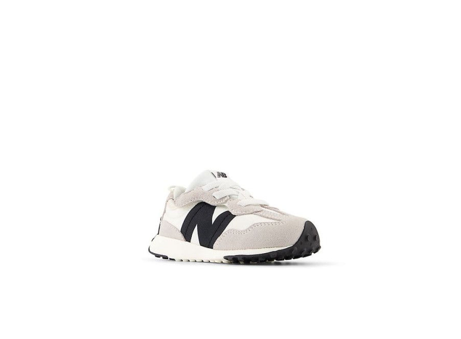 Kid New Balance Crib & Toddlers (Size - 10) | 327 New-B Hook & Loop Silver Birch With Black