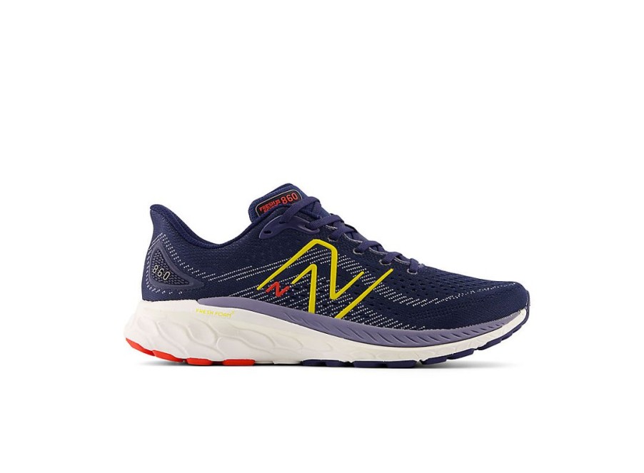 Men New Balance Running | Fresh Foam X 860V13 Nb Navy With Ginger Lemon And Neo Flame