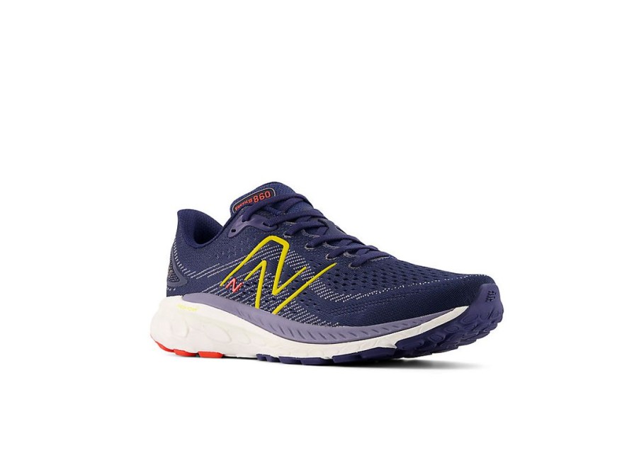 Men New Balance Running | Fresh Foam X 860V13 Nb Navy With Ginger Lemon And Neo Flame