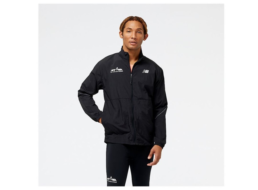 Men New Balance Jackets & Vests | Run For Life Impact Run Packable Jacket Black