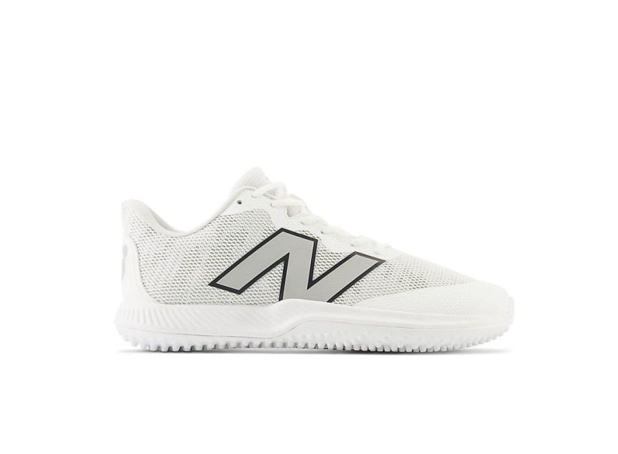 Men New Balance Baseball | Fuelcell 4040V7 Turf Trainer Optic White With Rain Cloud