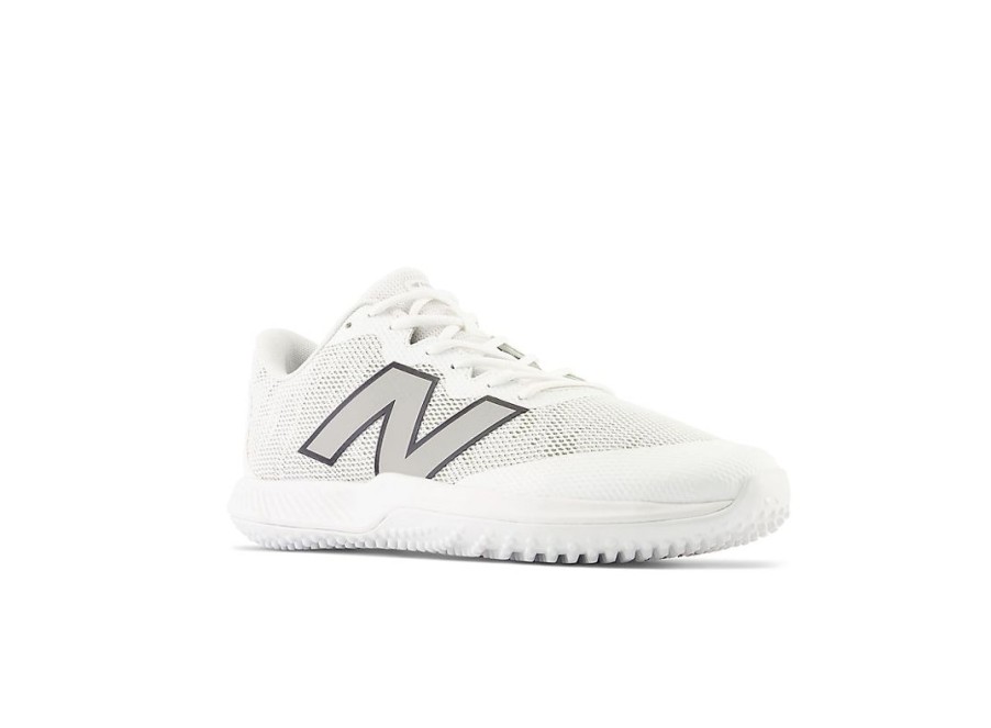 Men New Balance Baseball | Fuelcell 4040V7 Turf Trainer Optic White With Rain Cloud