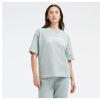 Women New Balance Shirts | Linear Heritage Jersey Oversized T-Shirt Juniper