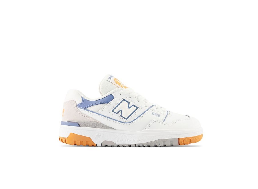 Kid New Balance Little Kids | 550 White With Mercury Blue And Daydream