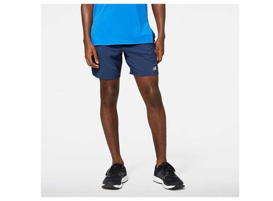 Men New Balance Shorts | Accelerate 7 Inch Short Natural Indigo