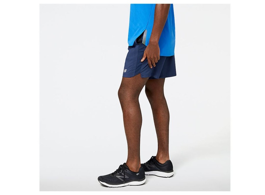 Men New Balance Shorts | Accelerate 7 Inch Short Natural Indigo