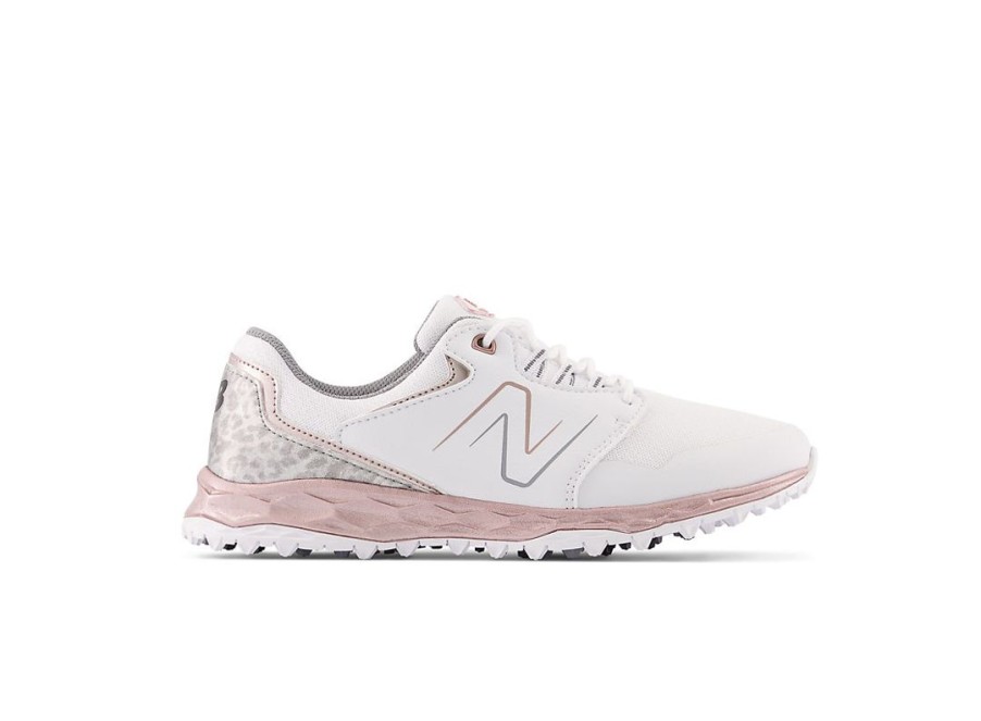 Women New Balance Golf | Fresh Foam Linkssl V2 Golf Shoes White With Pink