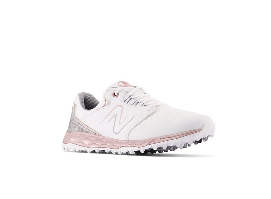 Women New Balance Golf | Fresh Foam Linkssl V2 Golf Shoes White With Pink