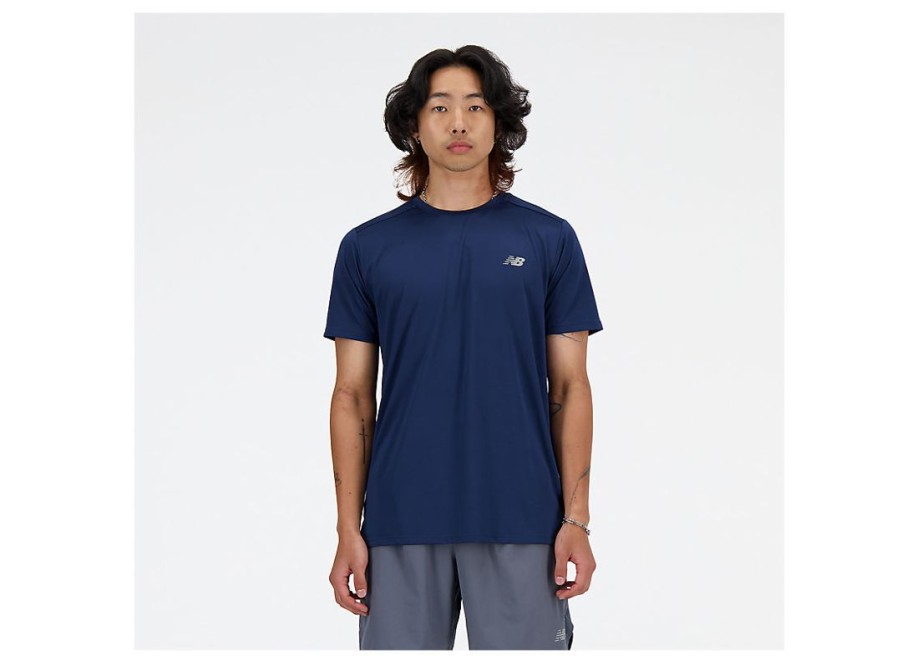 Men New Balance Shirts | Sport Essentials T-Shirt Nb Navy