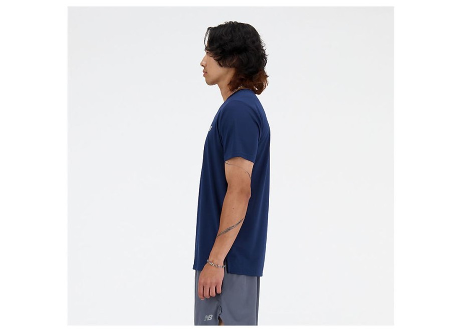 Men New Balance Shirts | Sport Essentials T-Shirt Nb Navy