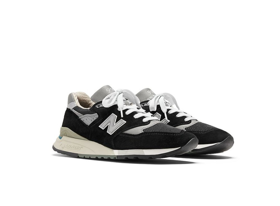 Men New Balance Lifestyle | Made In Usa 998 Black With Silver