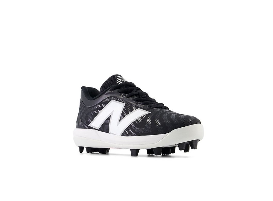 Kid New Balance Big Kids | 4040V7 Youth Rubber-Molded Black With Optic White