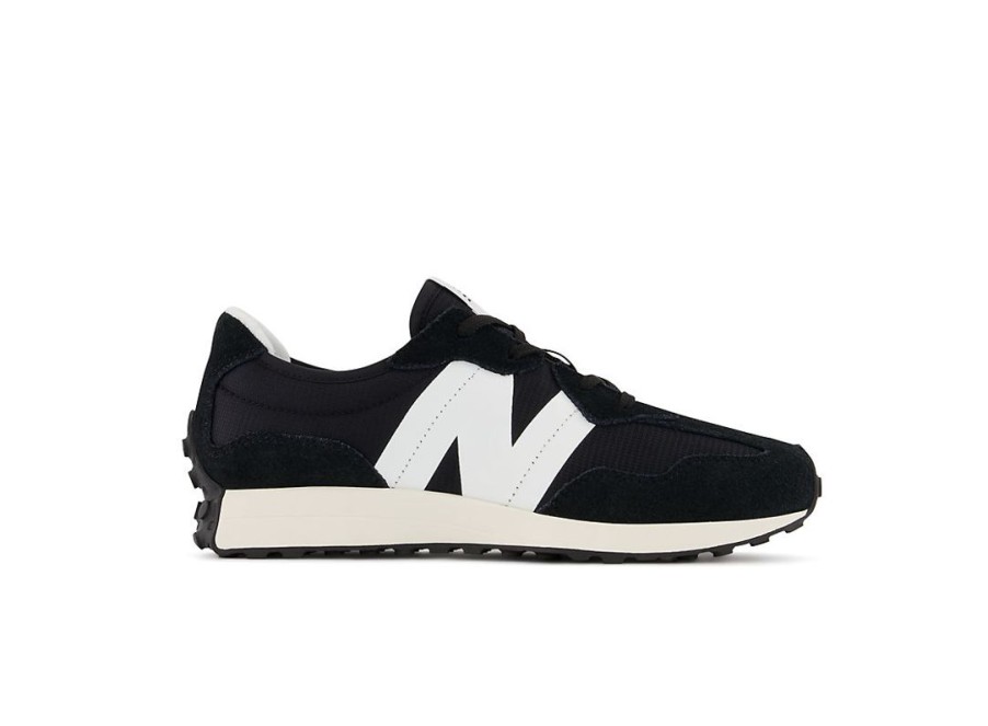 Kid New Balance Big Kids | 327 Black With White