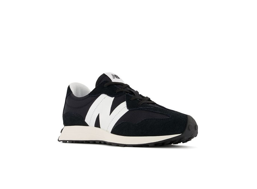 Kid New Balance Big Kids | 327 Black With White