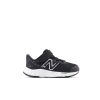 Kid New Balance Crib & Toddlers (Size - 10) | Fresh Foam Arishi V4 Bungee Lace With Top Strap Black With White And Silver Metallic