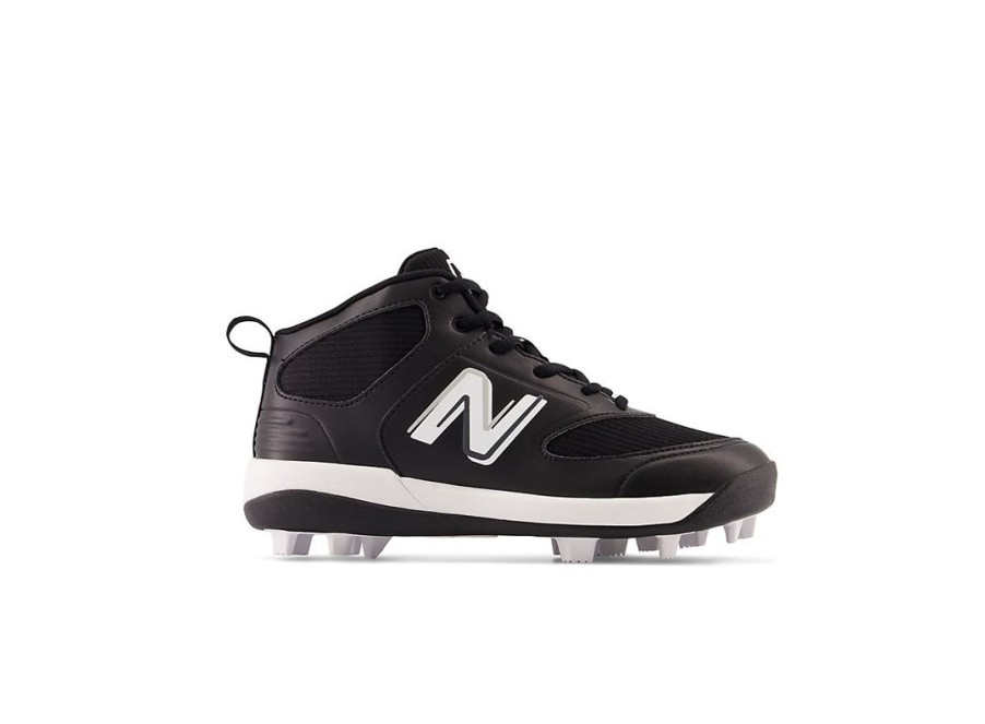 Kid New Balance Big Kids | 3000 V6 Rubber Molded Black With White