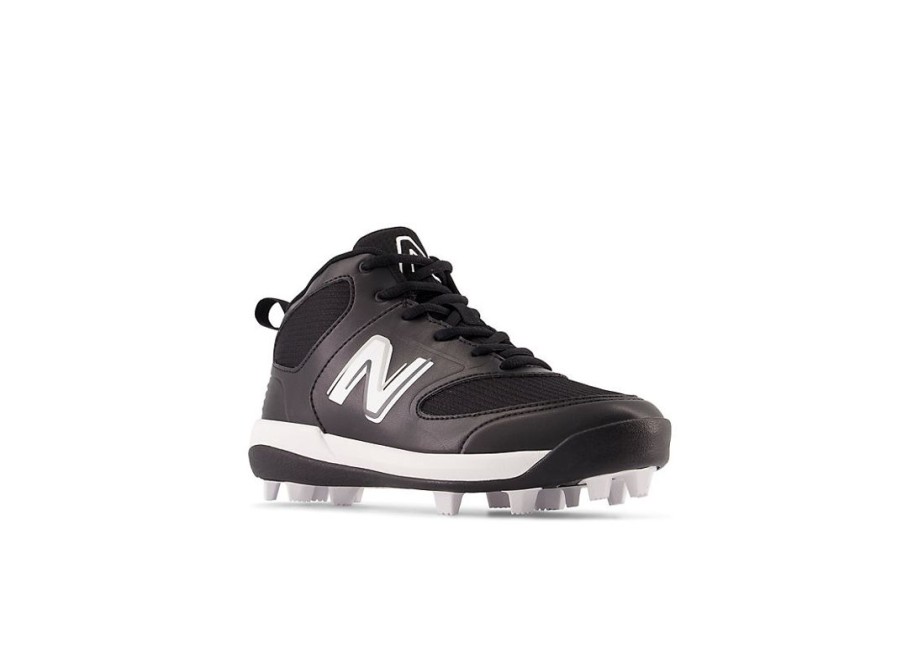 Kid New Balance Big Kids | 3000 V6 Rubber Molded Black With White