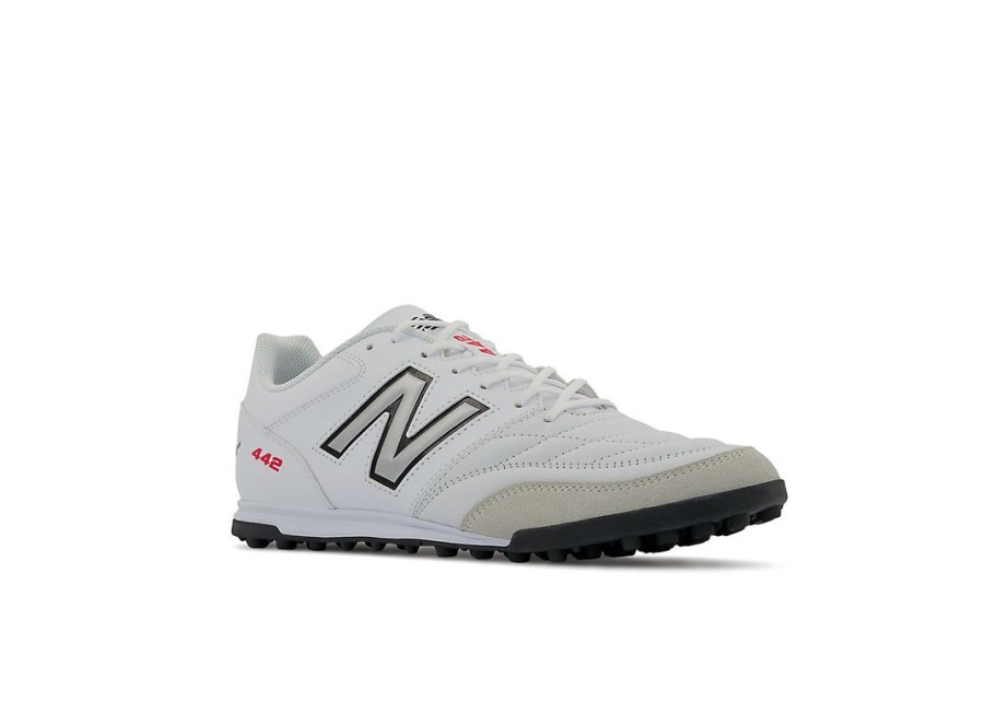 Men New Balance Soccer | 442 V2 Team Tf White With Black