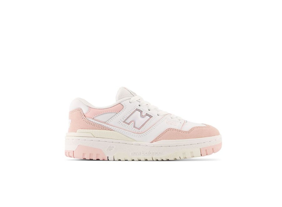 Kid New Balance Big Kids | 550 White With Pink Haze