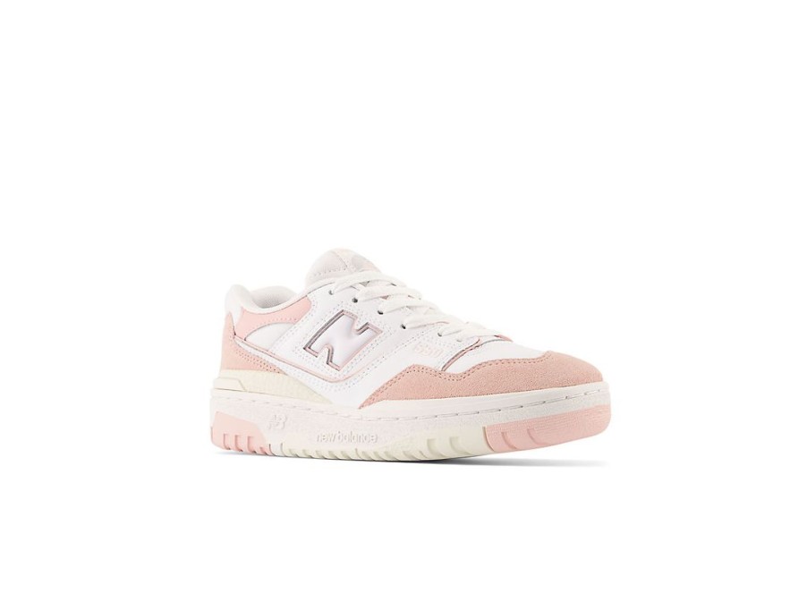 Kid New Balance Big Kids | 550 White With Pink Haze