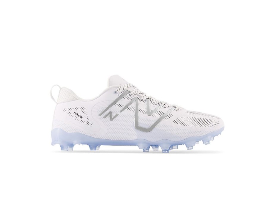 Men New Balance Lacrosse | Freezelx V4 Low White With Black And Polar Blue