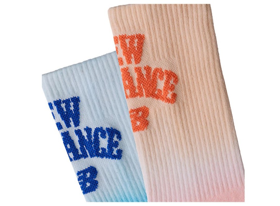 Kid New Balance Socks | Kids Tie Dye Crew Socks 2 Pack Asst2 Colors