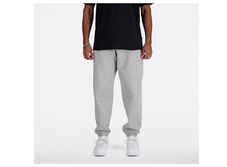 Men New Balance Pants | Sport Essentials Fleece Jogger Athletic Grey