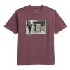 Men New Balance Shirts | Professional Athletic T-Shirt Washed Burgundy