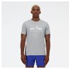 Men New Balance Shirts | Run For Life Graphic T-Shirt Athletic Grey