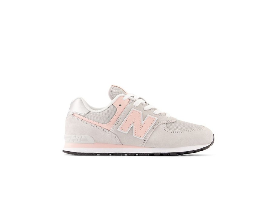 Kid New Balance Big Kids | 574 Core Rain Cloud With Pink Haze