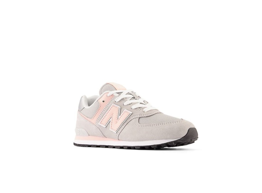 Kid New Balance Big Kids | 574 Core Rain Cloud With Pink Haze