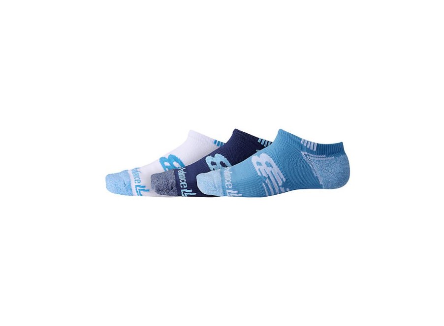 Men New Balance Socks | No Show Run Sock 3 Pack Blue