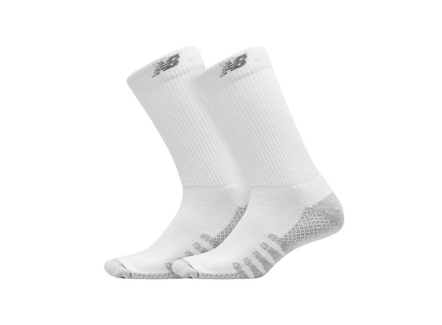 Women New Balance Volleyball | Coolmax Crew Socks 2 Pack White