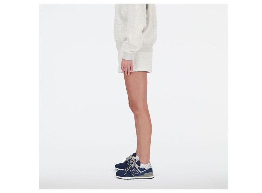 Women New Balance Matching Sets | Sport Essentials French Terry Short Ash Heather