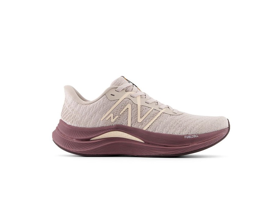 Women New Balance Running | Fuelcell Propel V4 Moonrock With Licorice And Vintage Rose