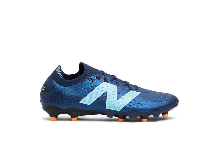 Men New Balance Soccer | Tekela Pro Low Fg V4+ Nb Navy With Team Sky Blue And Hot Mango