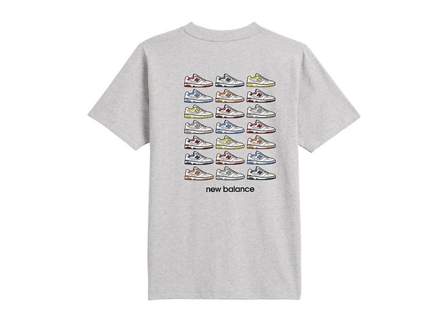 Men New Balance Shirts | 550 Color Graphic T-Shirt Athletic Grey