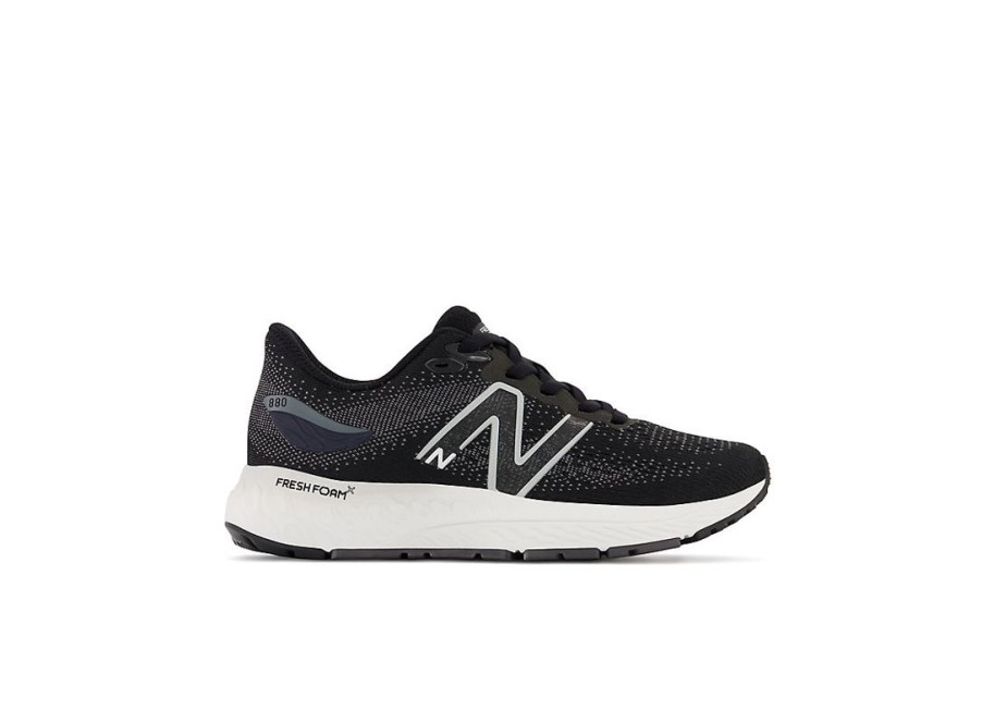 Kid New Balance Little Kids | Fresh Foam X 880V12 Black With Spring Tide And Ocean Grey