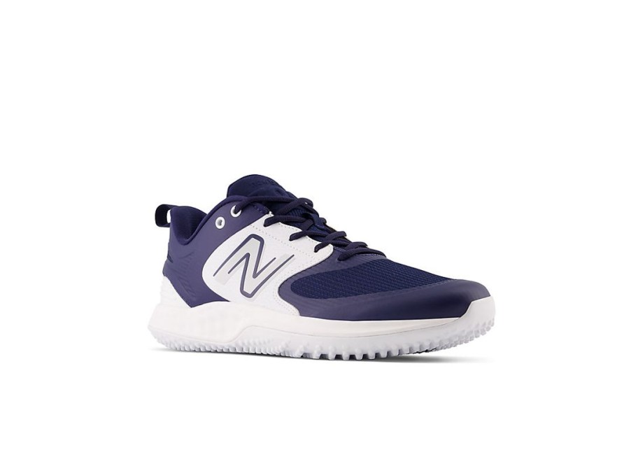 Men New Balance Baseball | Fresh Foam 3000 V6 Turf-Trainer Navy With White