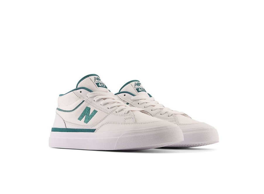 Men New Balance Lifestyle | Nb Numeric Franky Villani 417 White With Vintage Teal