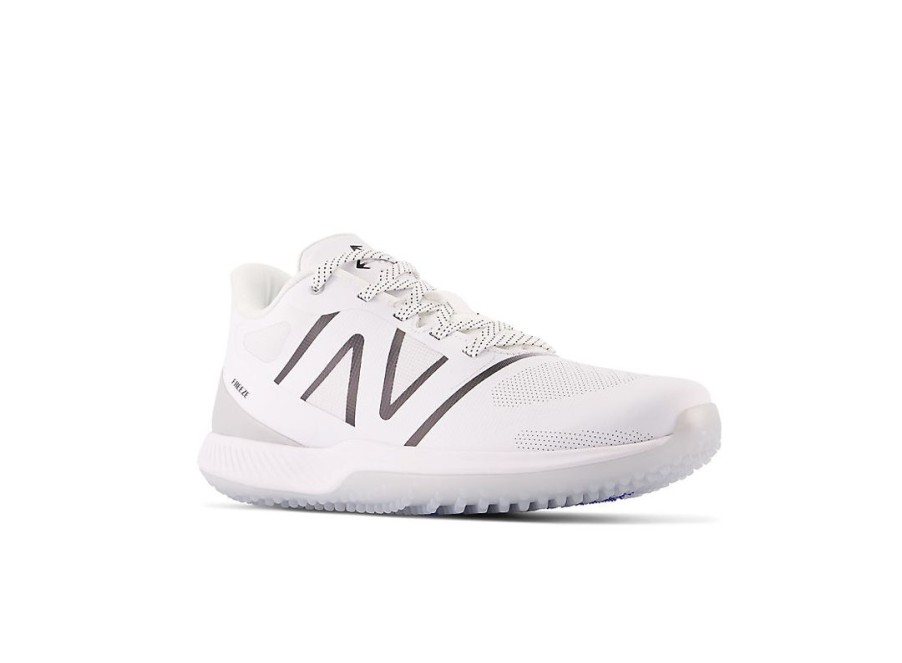 Men New Balance Lacrosse | Freezelx V4 Turf White With Black And Polar Blue