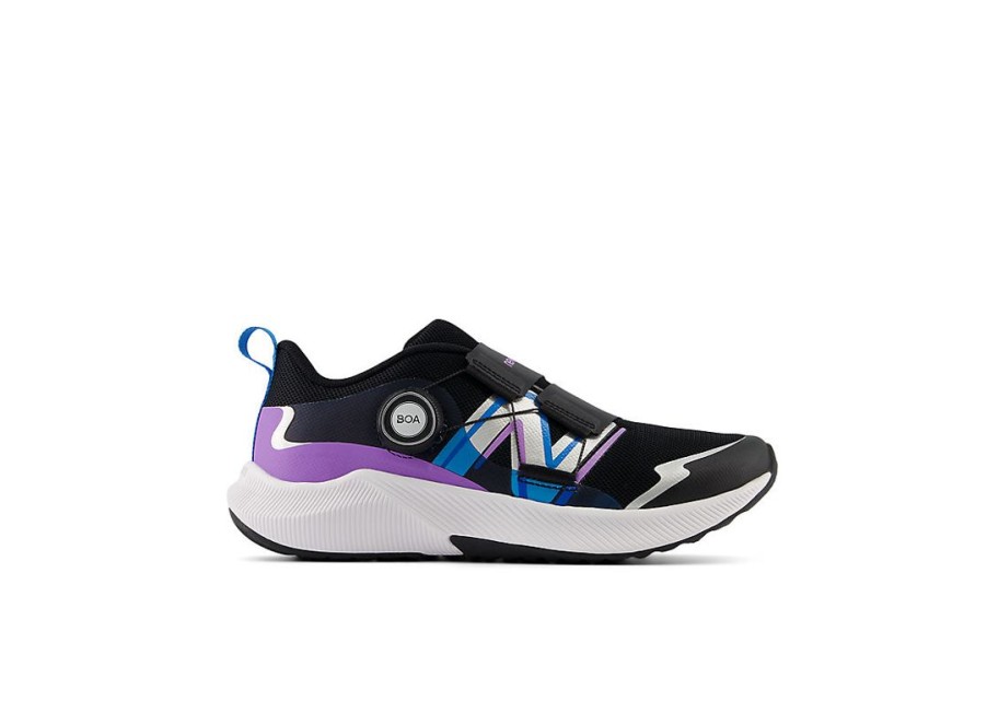 Kid New Balance Big Kids | Dynasoft Reveal V4 Boa® Black With Purple Fade And Spice Blue