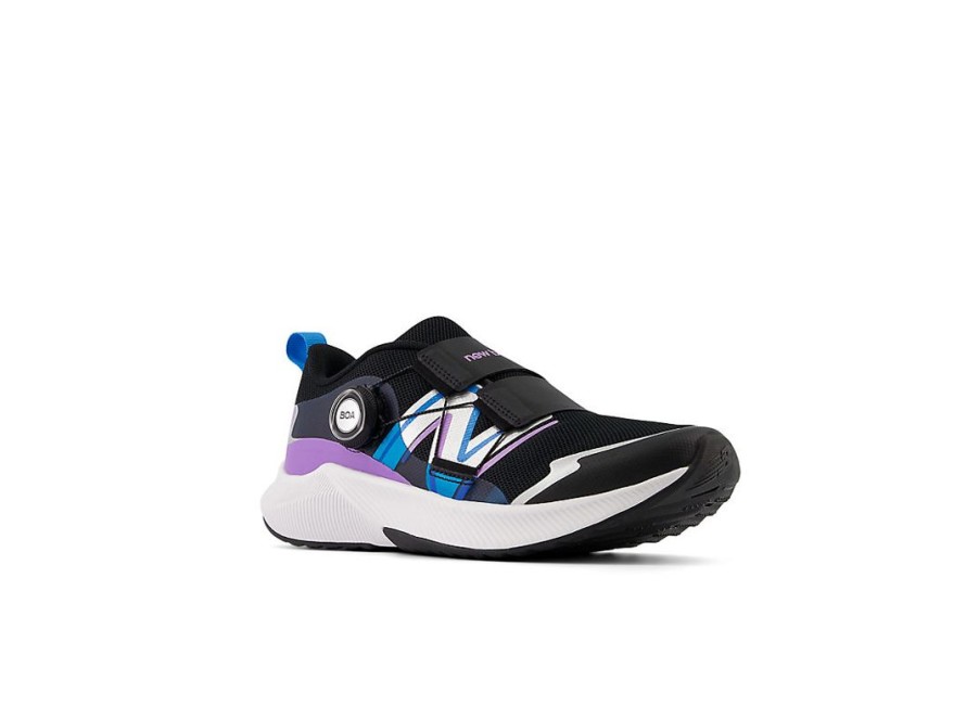 Kid New Balance Big Kids | Dynasoft Reveal V4 Boa® Black With Purple Fade And Spice Blue