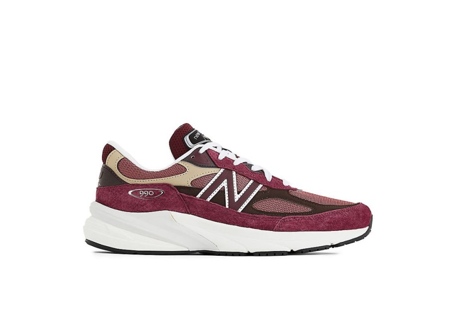 Men New Balance Lifestyle | Made In Usa 990V6 Burgundy With Tan