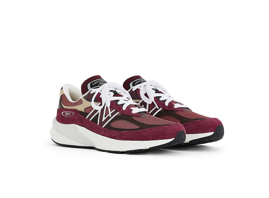 Men New Balance Lifestyle | Made In Usa 990V6 Burgundy With Tan